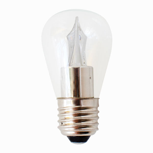 Ushio 1003866 S14 LED Bulb, E26, 120V 2W - Dimmable - 2700K - Clear - 100 Lm.