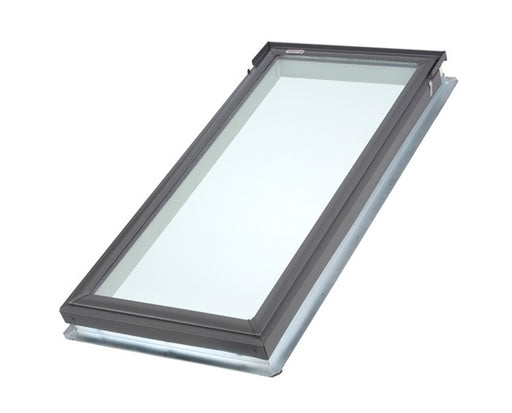 VELUX Skylight, 21 1/2" W x 38 3/8" H Fixed Deck-Mount w/ Laminated LowE3 Glass & Stain Grade Wood