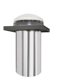 VELUX Sun Tunnel, 14" Commercial Tubular Impact Dome Prismatic Open Ceiling w/Curb Mount Flashing & Rigid Tunnel