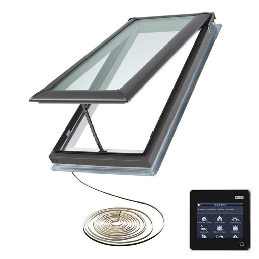 VELUX Skylight, 21-1/2" W x 46-1/4" H Air-Venting Electrical Deck Mount w/Laminated LowE Glass