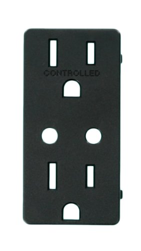 Leviton Electrical Outlet, Receptacle Color Change Kit w/LED Locator for VRR15 - Black