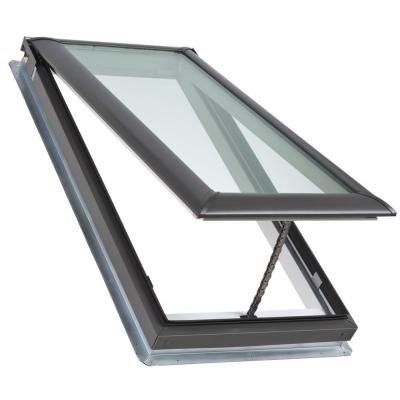 VELUX Skylight, 21 1/2" W x 27 3/8" H Fresh Air Venting Deck-Mount w/Laminated LoE3 Glass & Solar Blackout Blind - White