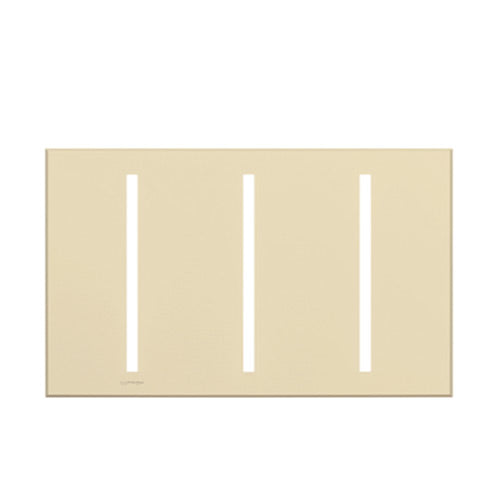 Lutron Electrical Wall Plate, 3-Gang Vierti Wall Plate - Ivory