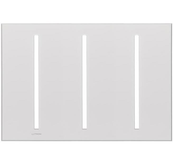 Lutron Electrical Wall Plate, 3-Gang Vierti Wall Plate - White