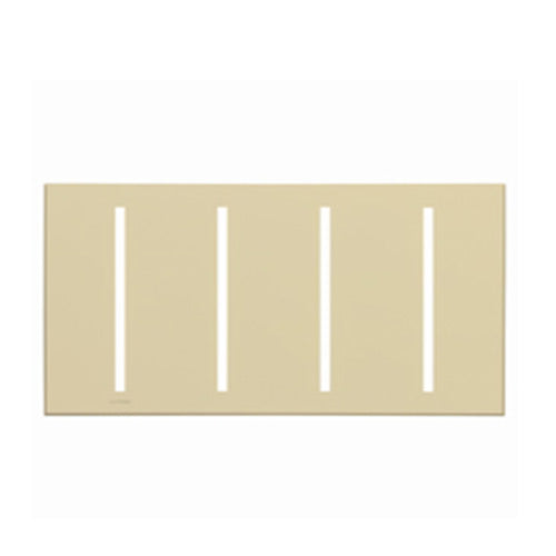 Lutron Non-Decorator Wall Plate Vierti, 4-Gang - Ivory