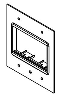 Wiremold DGT-ACT Floor Box, (1) Open System Adapter, (3) CM Series Insert/CM2 Series Module, Raised, Communication Plate