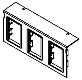 Wiremold C10105P-3ACT Floor Box, (3) CM Series Open System Adapter, Raised, Communication Plate