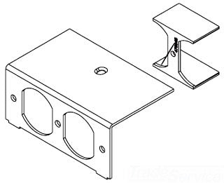 Wiremold SG2-DP Floor Box, (1) Duplex Receptacle, Raised, Communication Plate