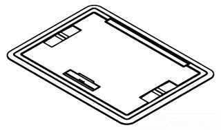 Wiremold EFB610BTBS Floor Box Cover, 12-1/2 Inch W Plate, Flush Service - Brass