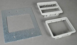 Wiremold DGT-RT Floor Box, (1) Ortronics Series II Adapter, (1) Tracjack Adapter, Raised, Communication Plate