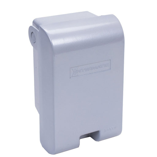 Intermatic Electrical Box, Weatherproof Vertical Slim Die-Cast Aluminum Receptacle Cover - Gray - 1-Gang