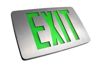 Westgate Mfg. XD-TH-1GAAEM LED Exit Sign, Thin Diecast Sign, Single Face Aluminium Faceplate - Green Letters