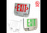 Westgate Mfg. XT-C-ADJ-3RWEM LED Exit Sign, w/Adjustable Heads, White Faceplate - Red Letters