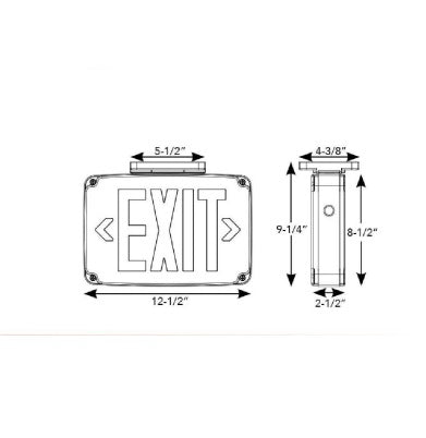 Westgate Mfg. XT-WP-BLNKP LED Exit Sign, Single Face Conversion Blank Face Plate
