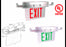 Westgate Mfg. XTR-1GCA-EM LED Exit Sign, Recessed Edgelit, Single Face Clear Aluminium Faceplate - Red Letters