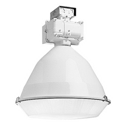 Hubbell Lighting BL-400P8-LB1-WH-UPL-EX High Bay Light, 23" 400W Superbay Spun Aluminum Reflector Metal Halide PS QuadTap w/Bulb & Lens