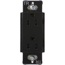 Lutron Electrical Outlet, 15A Claro Tamper Resistant Receptacle - Black