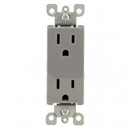 Lutron Electrical Outlet, 15A Claro Tamper Resistant Receptacle - Gray