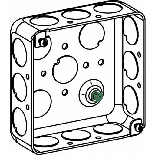 Orbit D4SB-50 Electric Box, 1 1/2" Deep w/1/2" Knockouts - 4" Square