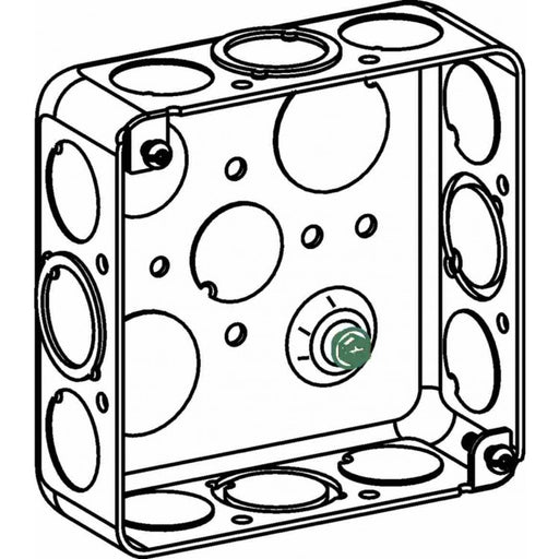 Orbit D4SB-CKO Electric Box, 1 1/2" Deep w/CKO Knockouts - 4" Square