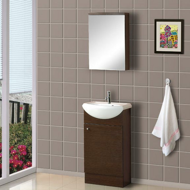 DreamLine DLVRB-102-WG Dreamline Bathroom Vanity, Free Standing Modern Wood - Wenge