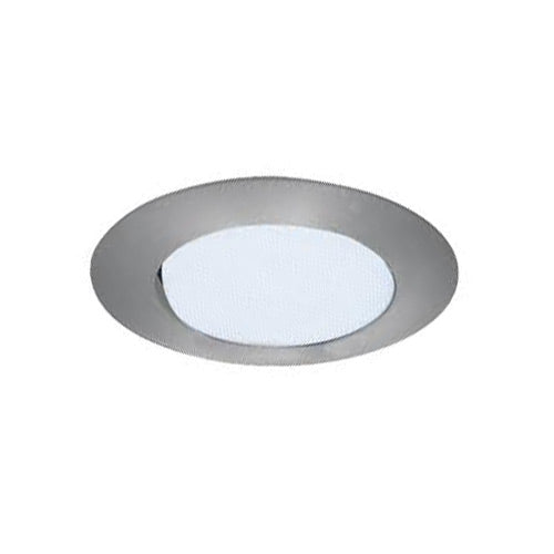 Elco Lighting Recessed Lighting Trim, 6" Line Voltage Sloped Ceiling Shower Trim Albalite Lens - Nickel