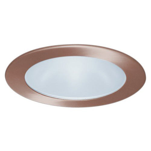 Elco Lighting Recessed Lighting Trim, 4" Low Voltage Adjustable Shower Trim with Clear Reflector and Diffused Lens - Copper