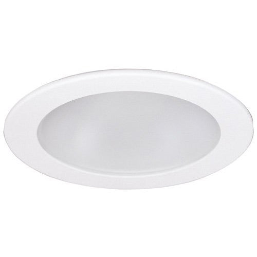 Elco Lighting Recessed Lighting Trim, 4" Low Voltage Adjustable Shower Trim - White with Diffused Lens