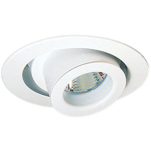Elco Lighting Recessed Lighting Trim, 4" Low Voltage Adjustable Spot Trim - White