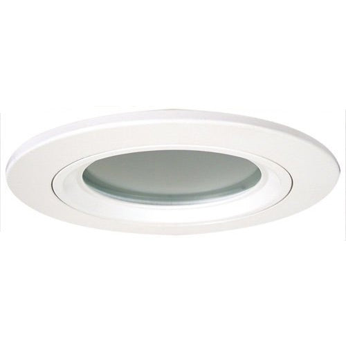 Elco Lighting Recessed Lighting Trim, 3" Low Voltage Diffused Glass Lens, Diecast Shower Trim - White