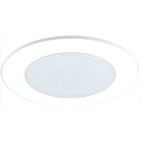 Elco Lighting Recessed Lighting Trim, 5" Line Voltage Shower Trim with Albalite Lens - White