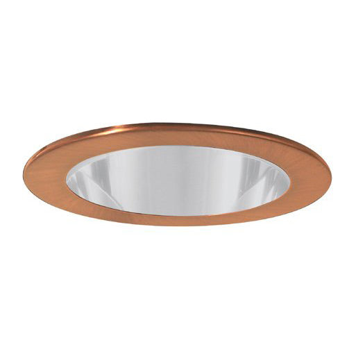 Elco Lighting Recessed Lighting Trim, 4" Low Voltage Shower Trim with Clear Lens - Copper