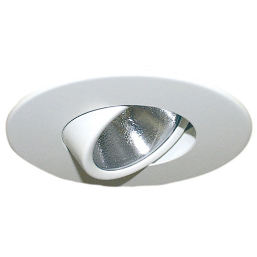 Elco Lighting Recessed Lighting Trim, 4" Line Voltage Trim with Adjustable Gimbal Ring - White