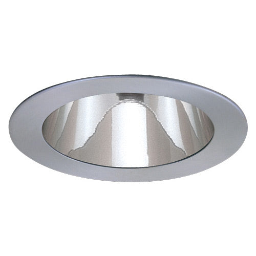 Elco Lighting Recessed Lighting Trim, 4" Line Voltage Trim with Reflector - Clear Brushed Nickel
