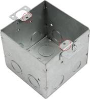 Orbit FLB-4SEDB Electric Box, 3 1/2" Deep w/Old Work Ear & 1/2" & 3/4" Knockouts - 4" Square
