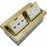 Orbit FLBPU-DL-BR Electric Floor Box, Pop-Up Cover Duplex & RJ45 Ports - 2-Gang - Brass