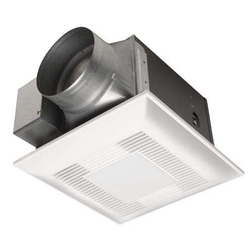 Panasonic Bathroom Fan, 130 CFM WhisperGreen-Lite Continuous Ventilation w/ Light - for 6" Duct