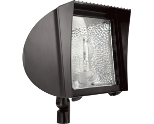 RAB Lighting FXH150QT Outdoor Light, 120V 150W HID (Metal Halide) Flex Flood Light - Bronze