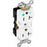 Orbit IGR20-W Duplex Outlet, 20A Duplex Receptacle Industrial Grade - White