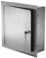 Acudor ARVB 12 x 12 x 4 CLSS PVP Recessed Stainless Steel Valve Box 12 x 12 x 4 with Plexiglass Vision Panel