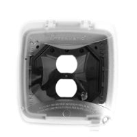 Intermatic Electrical Box, 2.25" Double Gang Plastic While-In-Use Weatherproof Vertical Cover - Clear
