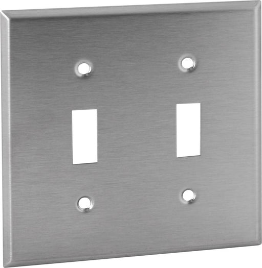 Orbit OS2 Electric Wall Plate, Toggle Switch 2-Gang - Stainless Steel