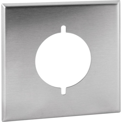 Orbit OS703 Electric Wall Plate, 2.15" Round Outlet 2-Gang - Stainless Steel