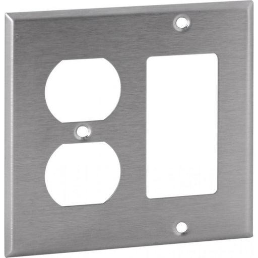Orbit OS826 Electric Wall Plate, Decorator & Duplex 2-Gang - Stainless Steel
