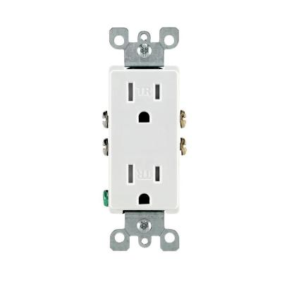 Leviton Electrical Outlet, Duplex Receptacle, 15A Tamper Resistant with Quickwire - White