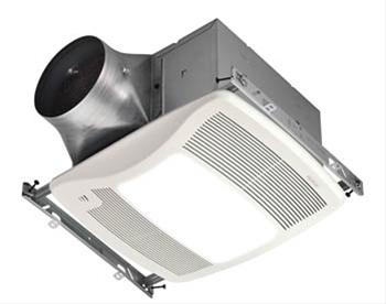 Nutone Bathroom Fan, 110 CFM Multi Speed ULTRA GREEN Series w/Humidity Sensing & Light - for 6" Duct