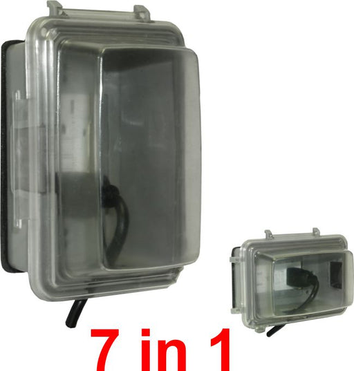 Orbit WIU-1U Electric Box, 2 3/4" Deep Plastic Universal In-Use Weatherproof Receptacle Cover - 1-Gang - Gray