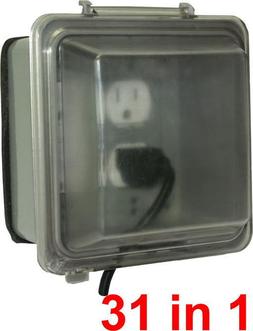 Orbit WIU-2UD Electric Box, 3 1/2" Deep Plastic Universal In-Use Weatherproof Receptacle Cover - 2-Gang - Gray