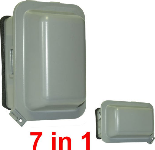 Orbit WIUM-1UD Electric Box, 3 1/2" Deep Metal Universal In-Use Weatherproof Receptacle Cover - 1-Gang - Gray