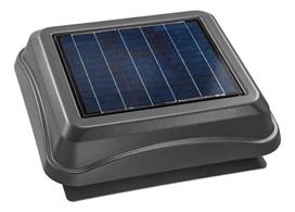 Broan Ventilation, 28W 537 Max CFM Solar Powered Surface Mount Attic Ventilator - Weathered Wood